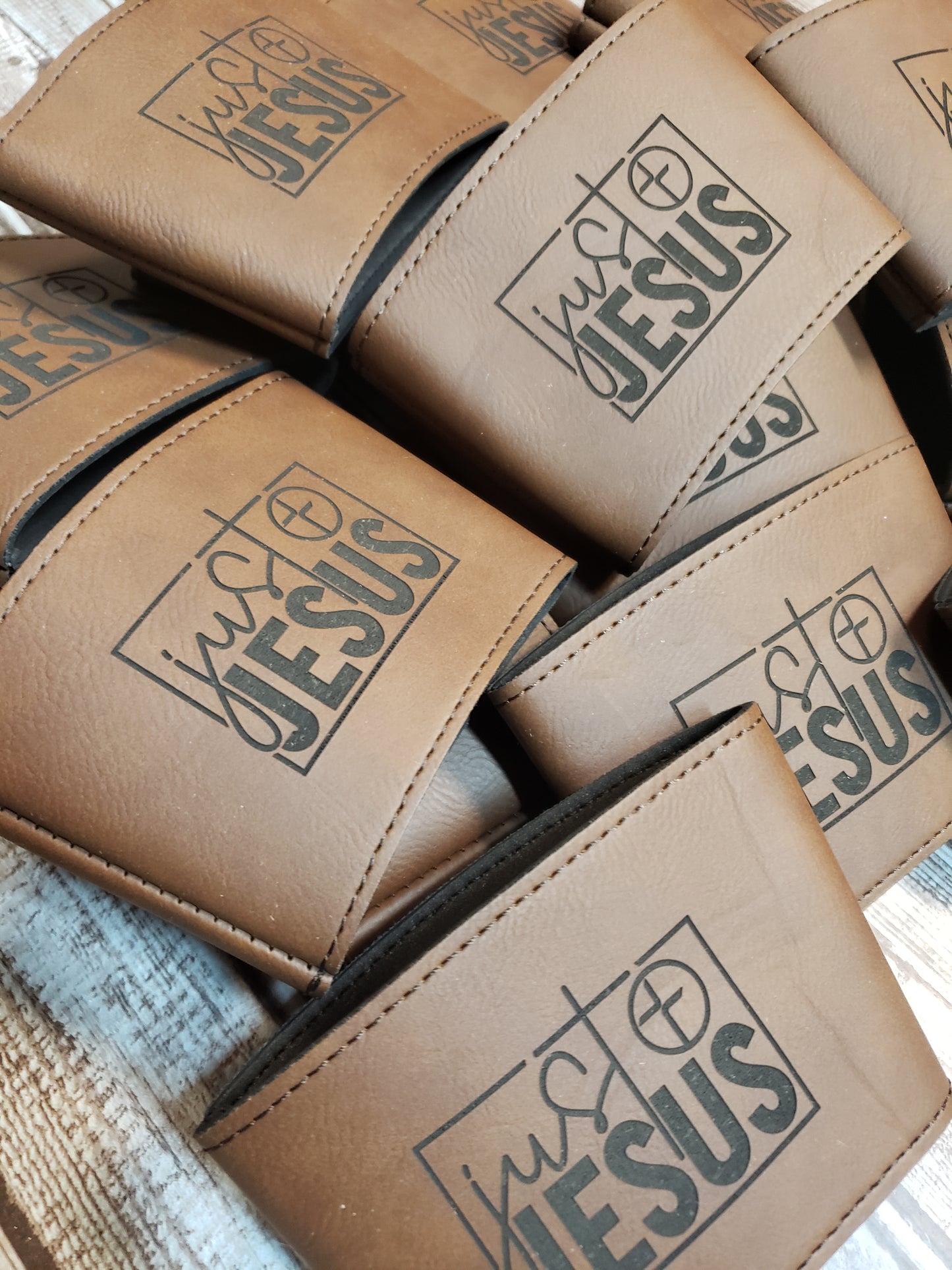 Set of 12 Custom Logo Laser Engraved Leatherette Cup Sleeves for Coffee Shops – Personalized Branding for Your Java Experience