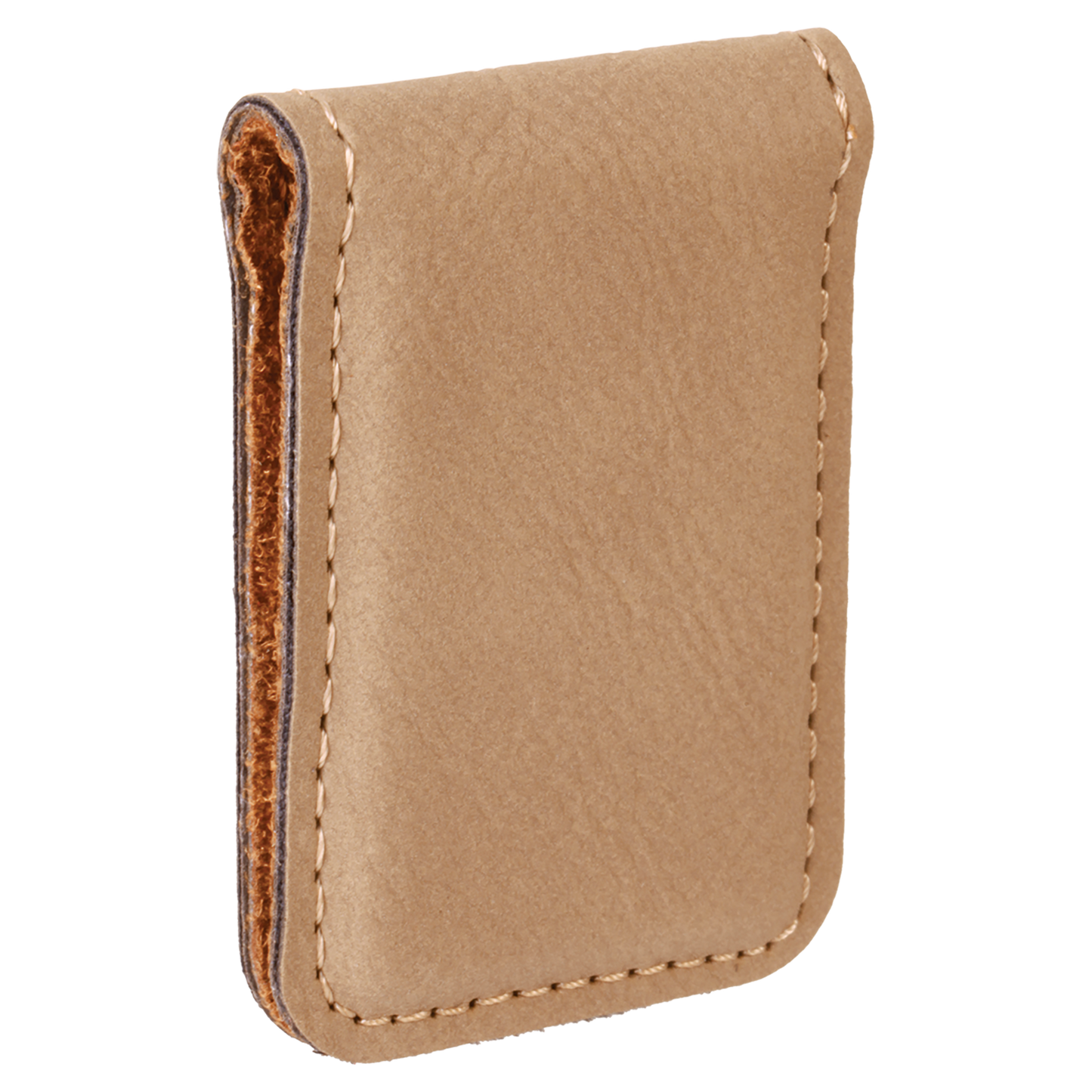 Deer with USA Flag Faux Leather Money Clip