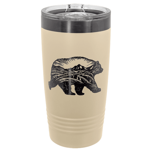 Custom Laser Engraved Polar Camel 20 oz. ION-Plated Tumbler