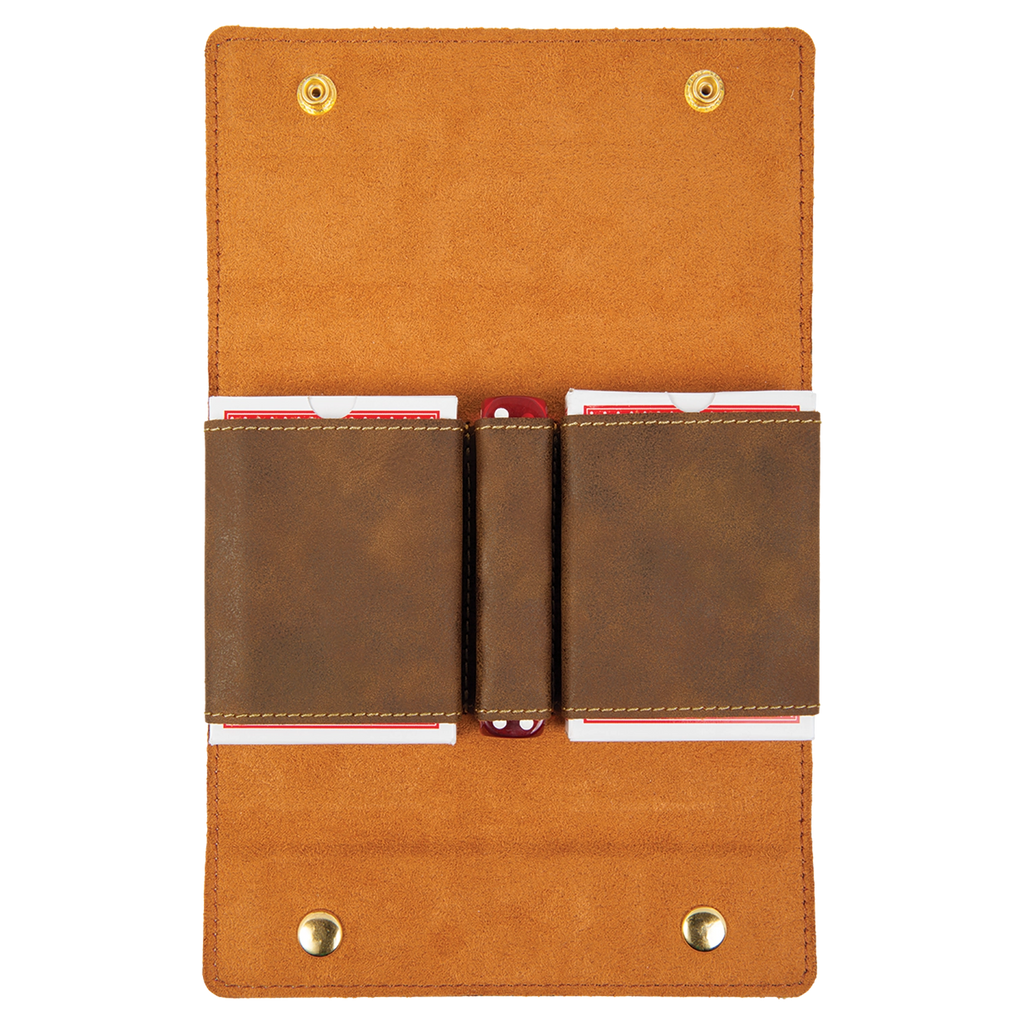 Leatherette Card & Dice Set