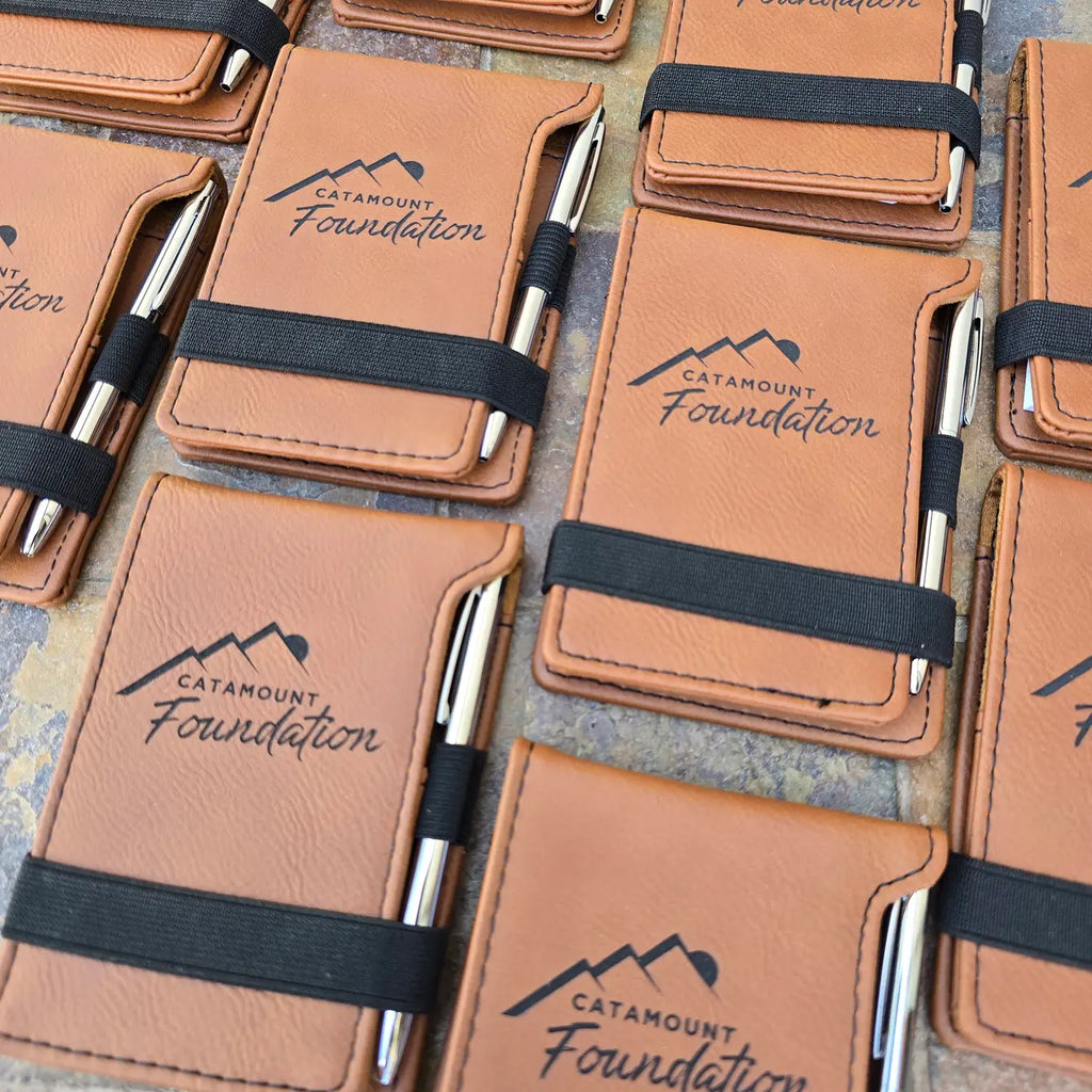 Leatherette Mini Notepad with Pen