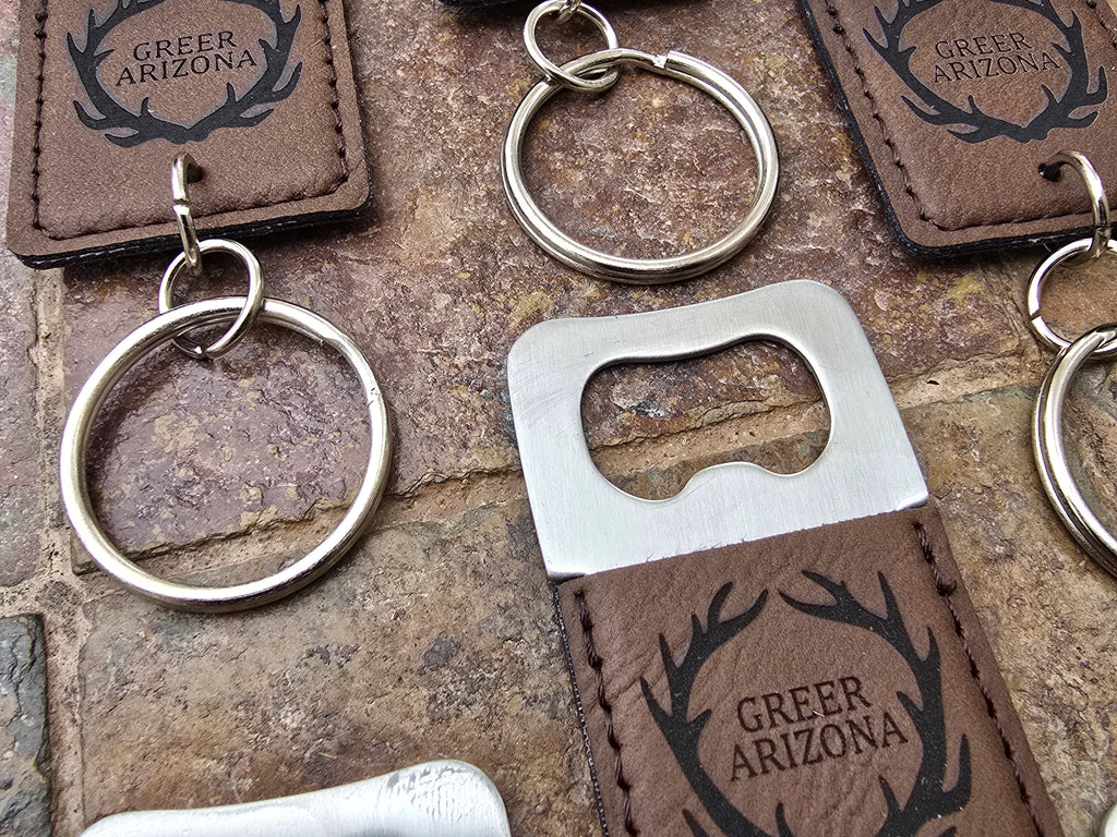 Leatherette Bottle Opener Keychain