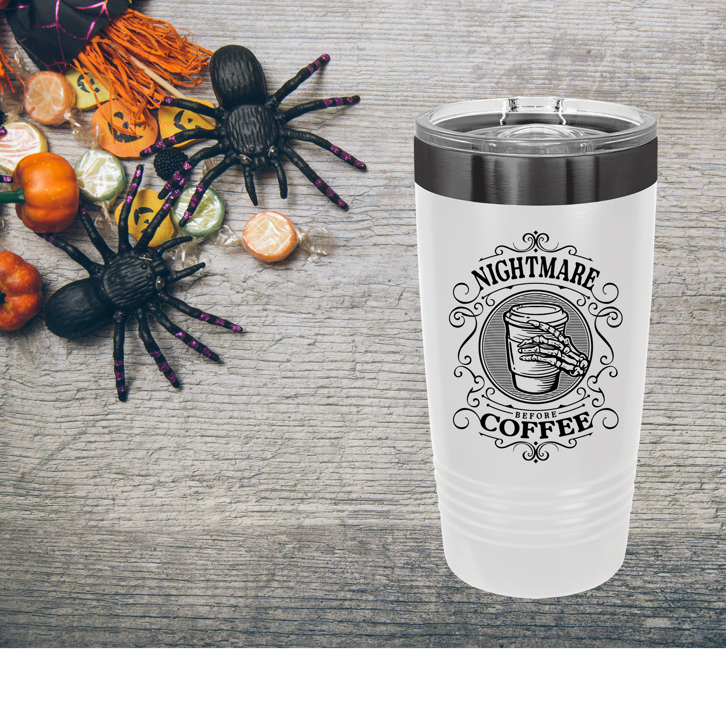 Spooky Halloween 20 oz. Custom Engraved Tumblers – Available in Black on Black or Black on White