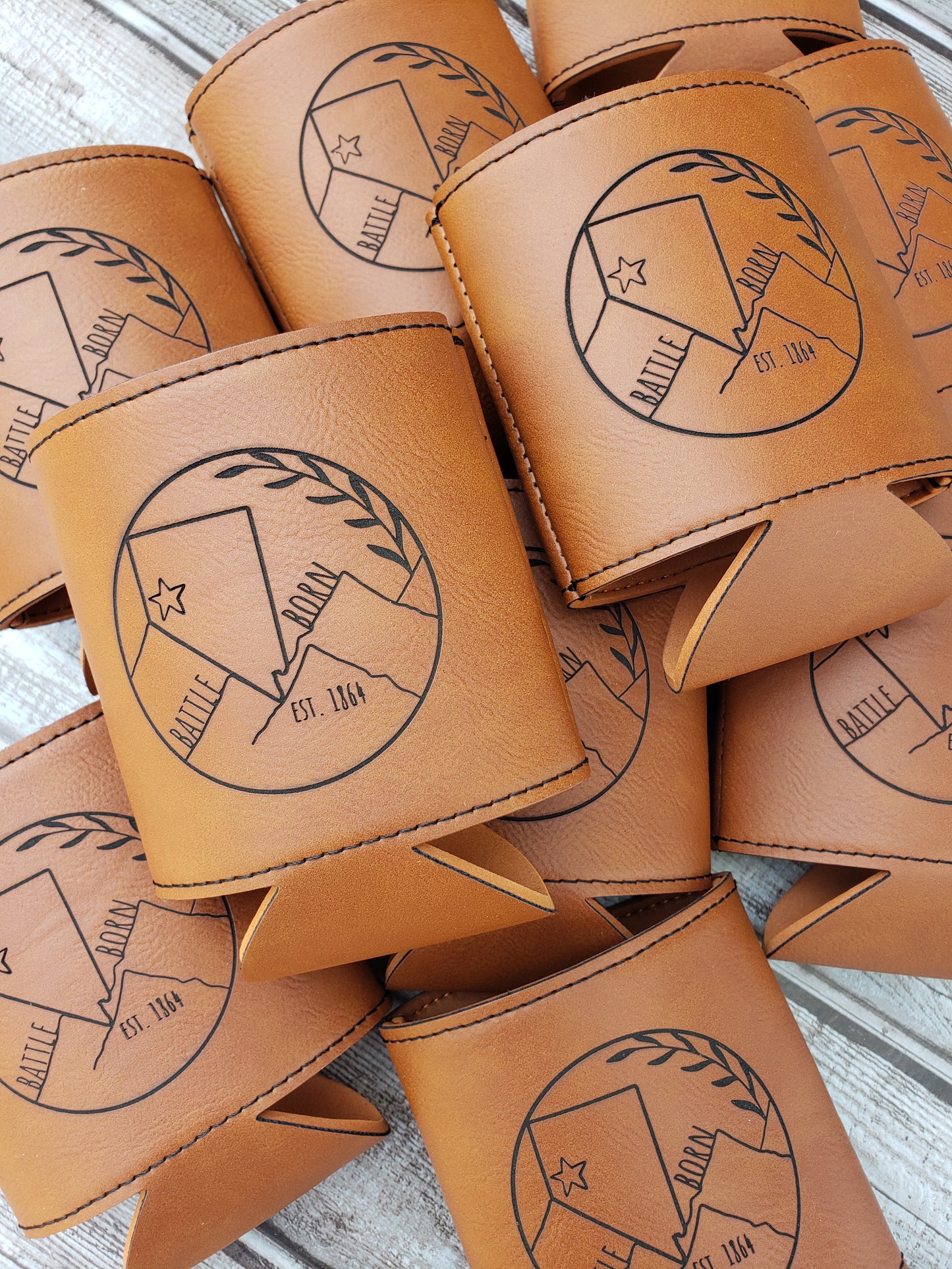 Custom Wholesale Laser Engraved Can Coozies | Personalized with Your Logo | Perfect for Tourist Locations, Visitor Centers, & Souvenir Shops