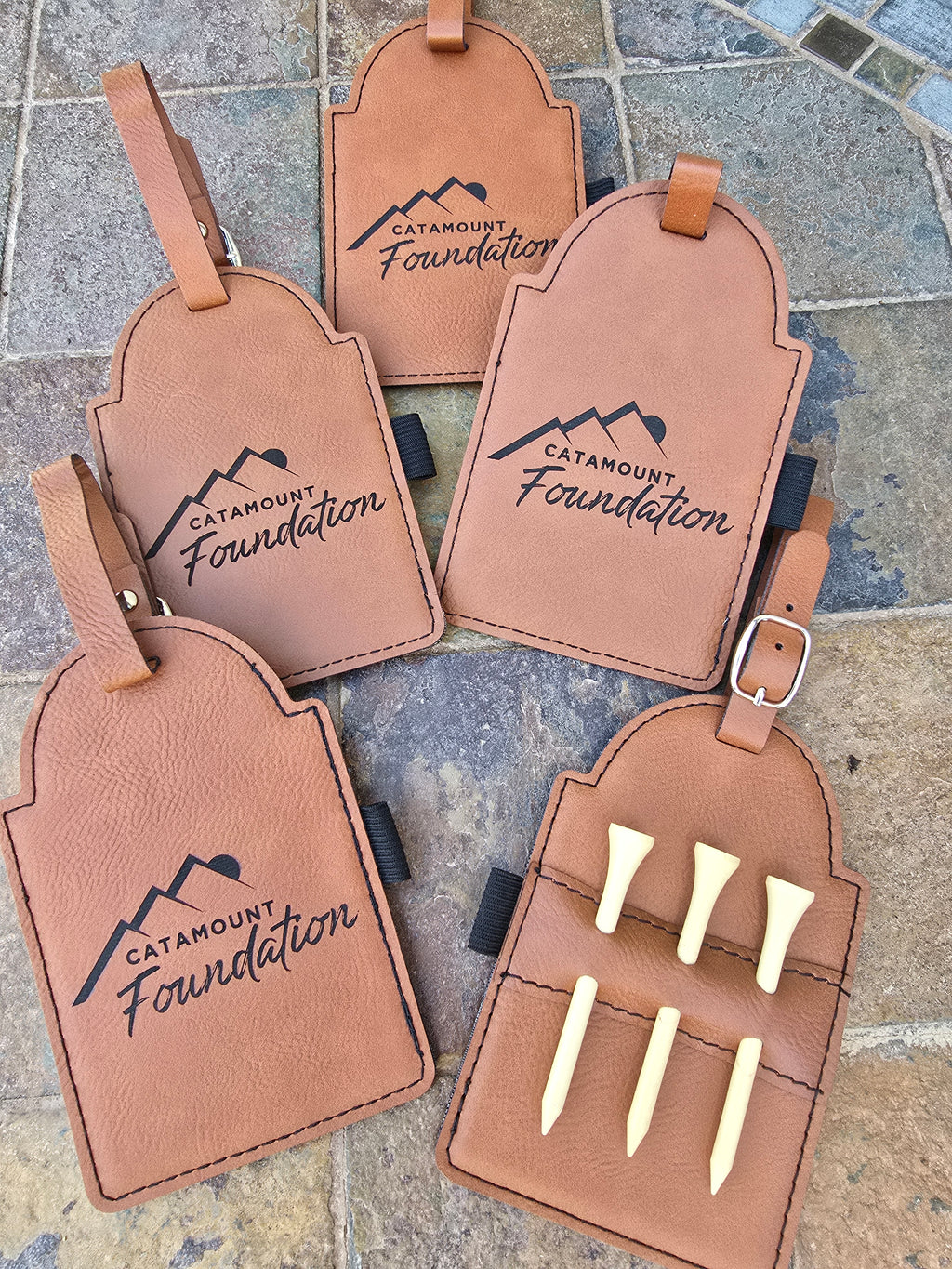 Custom Golf Bag Tag with 3 Tees