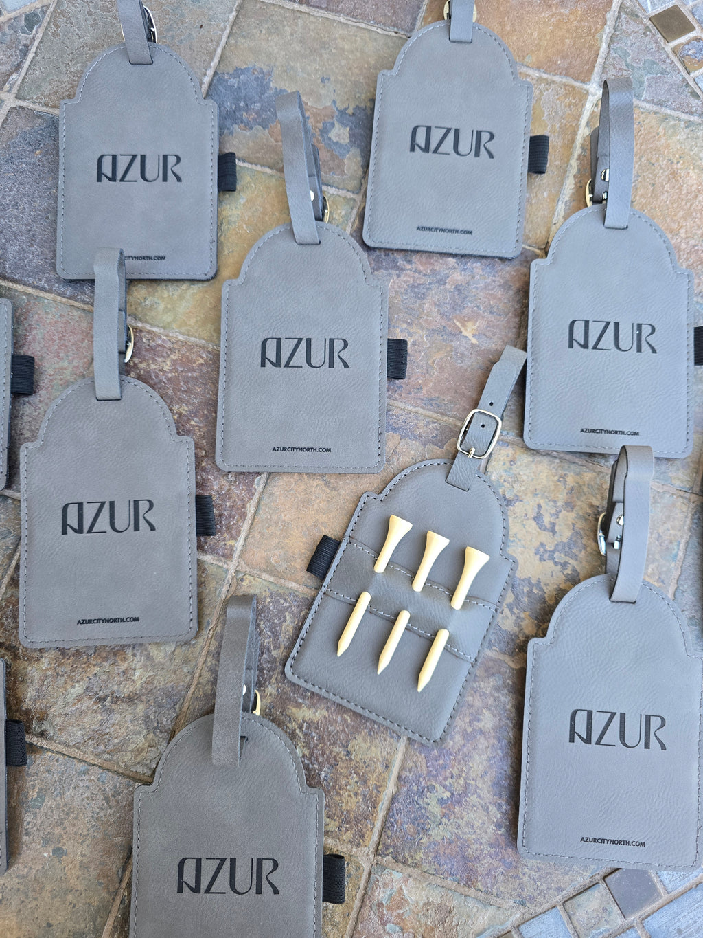 Custom Golf Bag Tag with 3 Tees