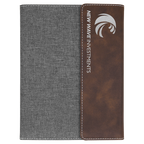 7" x 9" Leatherette / Gray or Black Canvas Portfolio