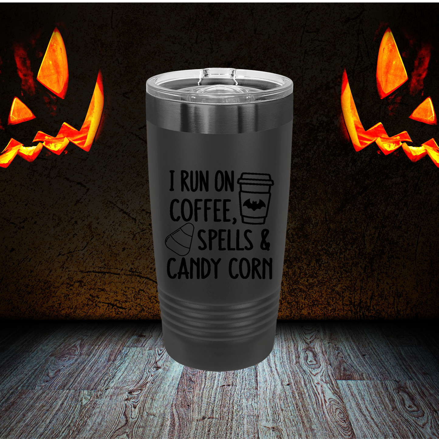 Spooky Halloween 20 oz. Custom Engraved Tumblers – Available in Black on Black or Black on White
