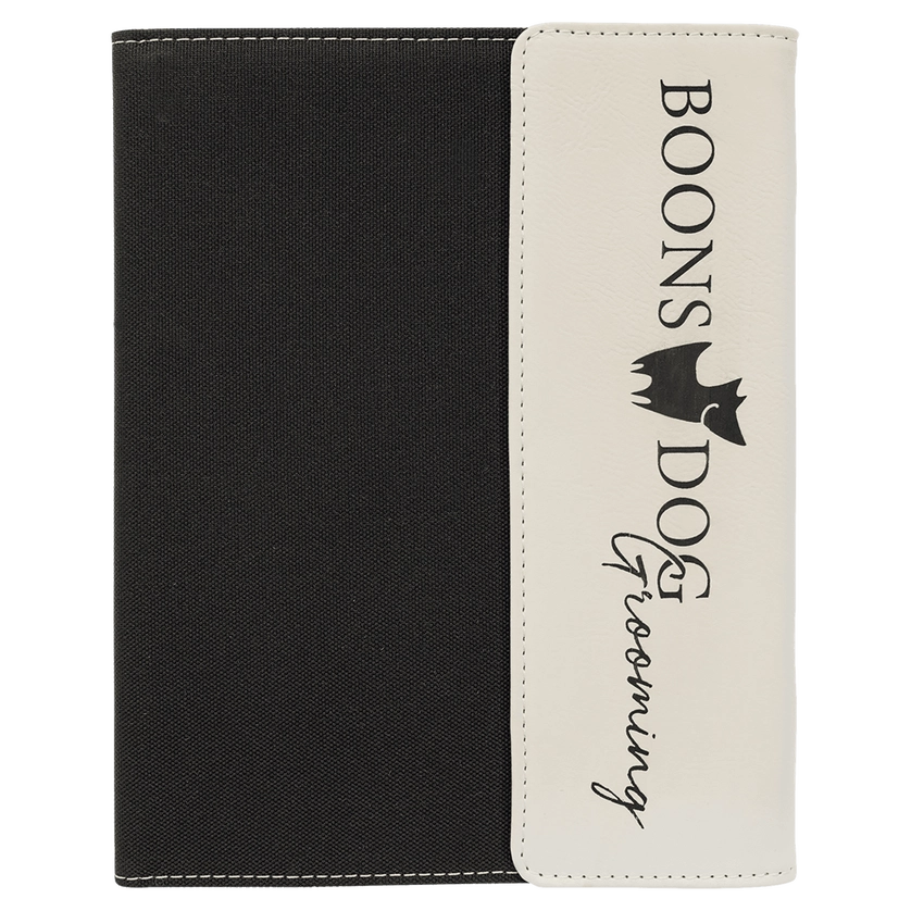 7" x 9" Leatherette / Gray or Black Canvas Portfolio