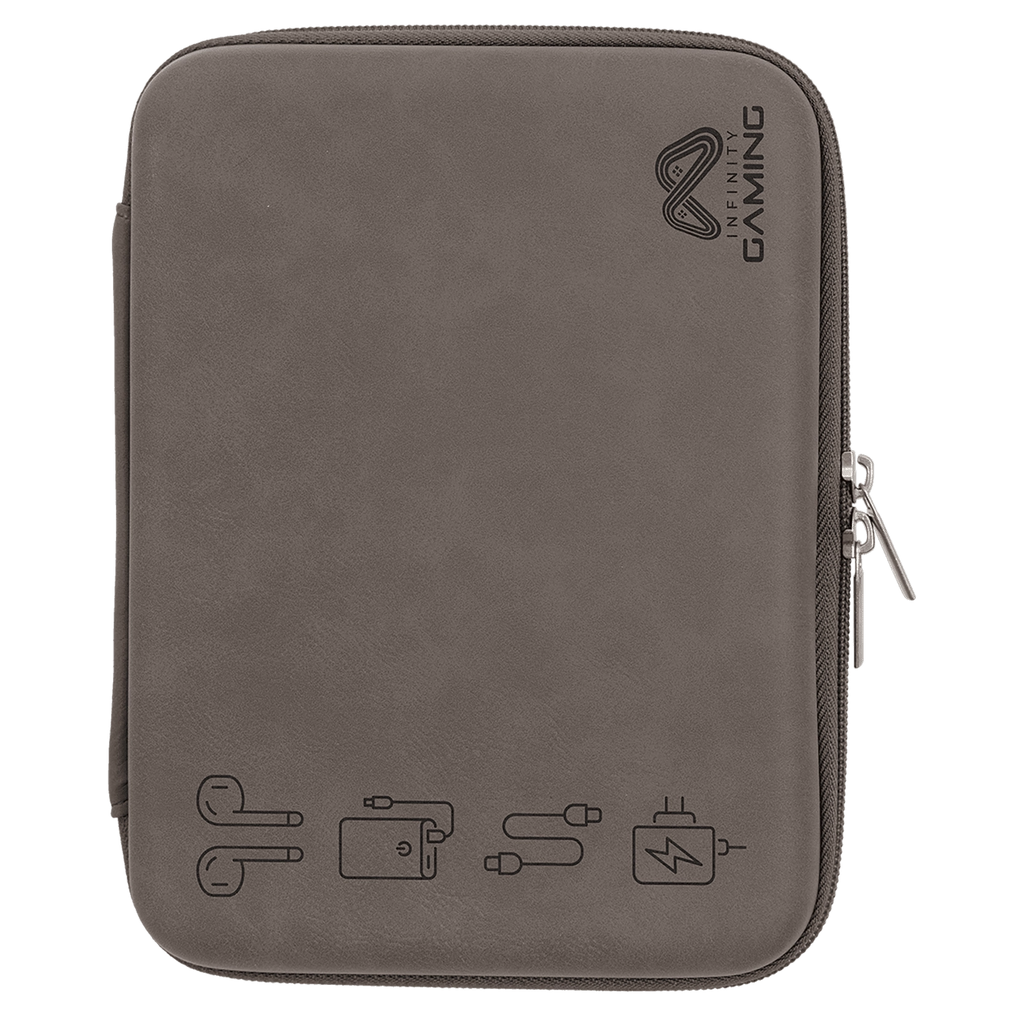 8 1/2" x 6" x 1 3/4" Leatherette Cord Organizer Case