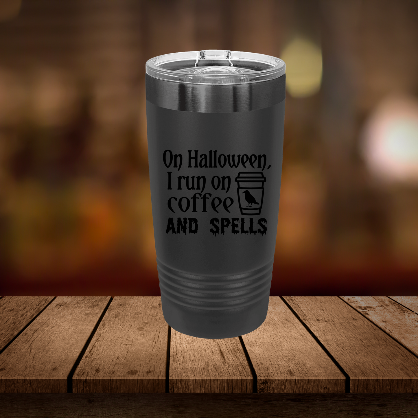 Spooky Halloween 20 oz. Custom Engraved Tumblers – Available in Black on Black or Black on White