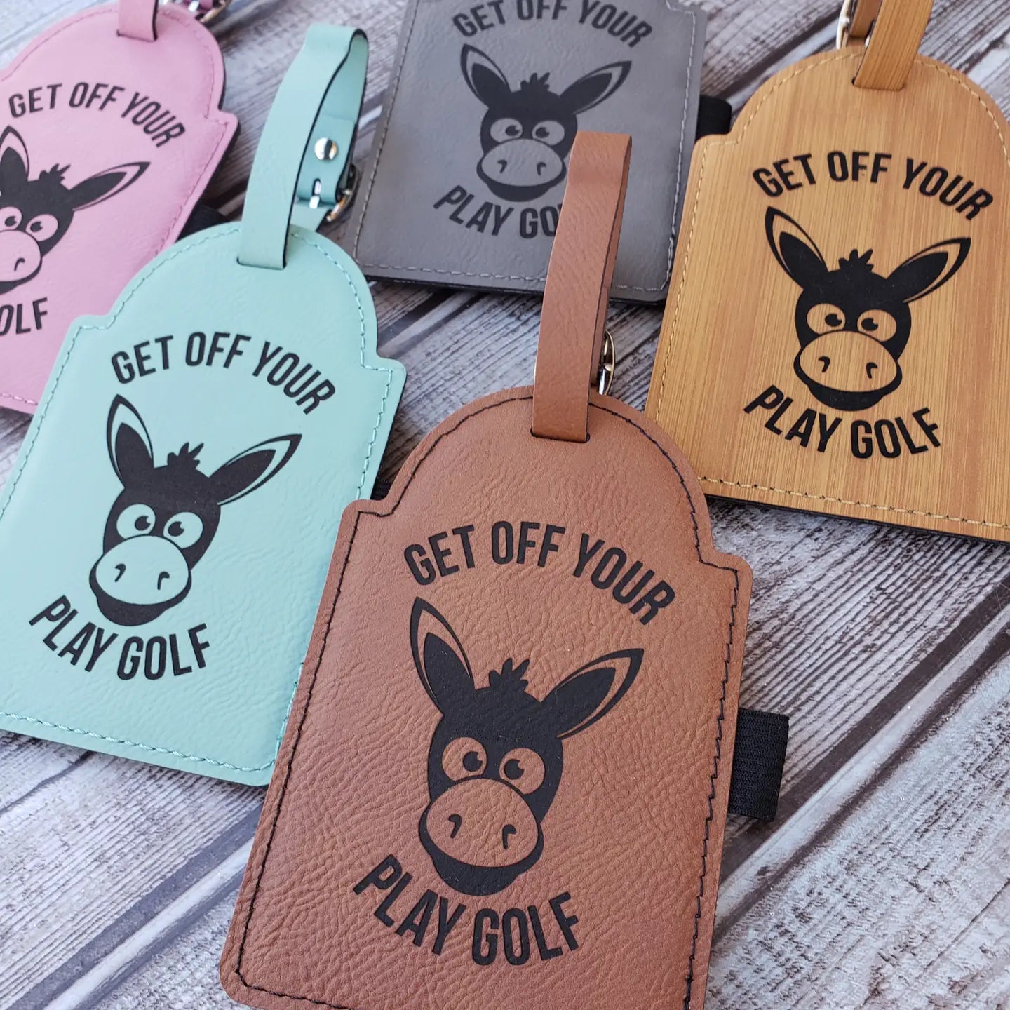 Custom Golf Bag Tag with 3 Tees