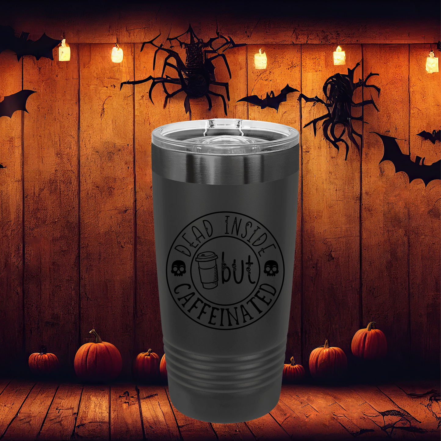 Spooky Halloween 20 oz. Custom Engraved Tumblers – Available in Black on Black or Black on White