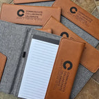 7" x 9" Leatherette / Gray or Black Canvas Portfolio