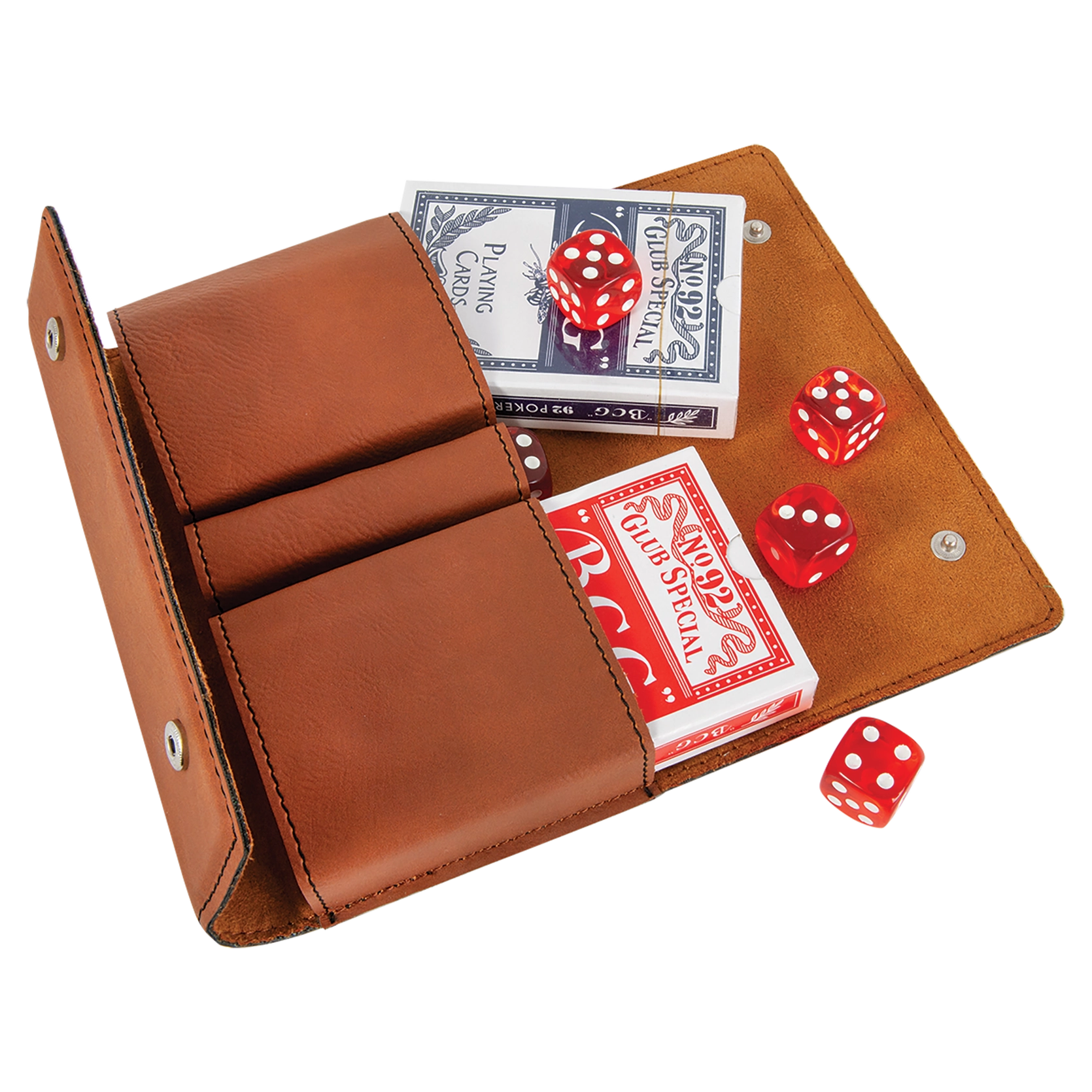 Leatherette Card & Dice Set