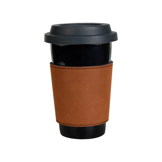 A Day Without Coffee Leatherette Coffee Cup Sleeve