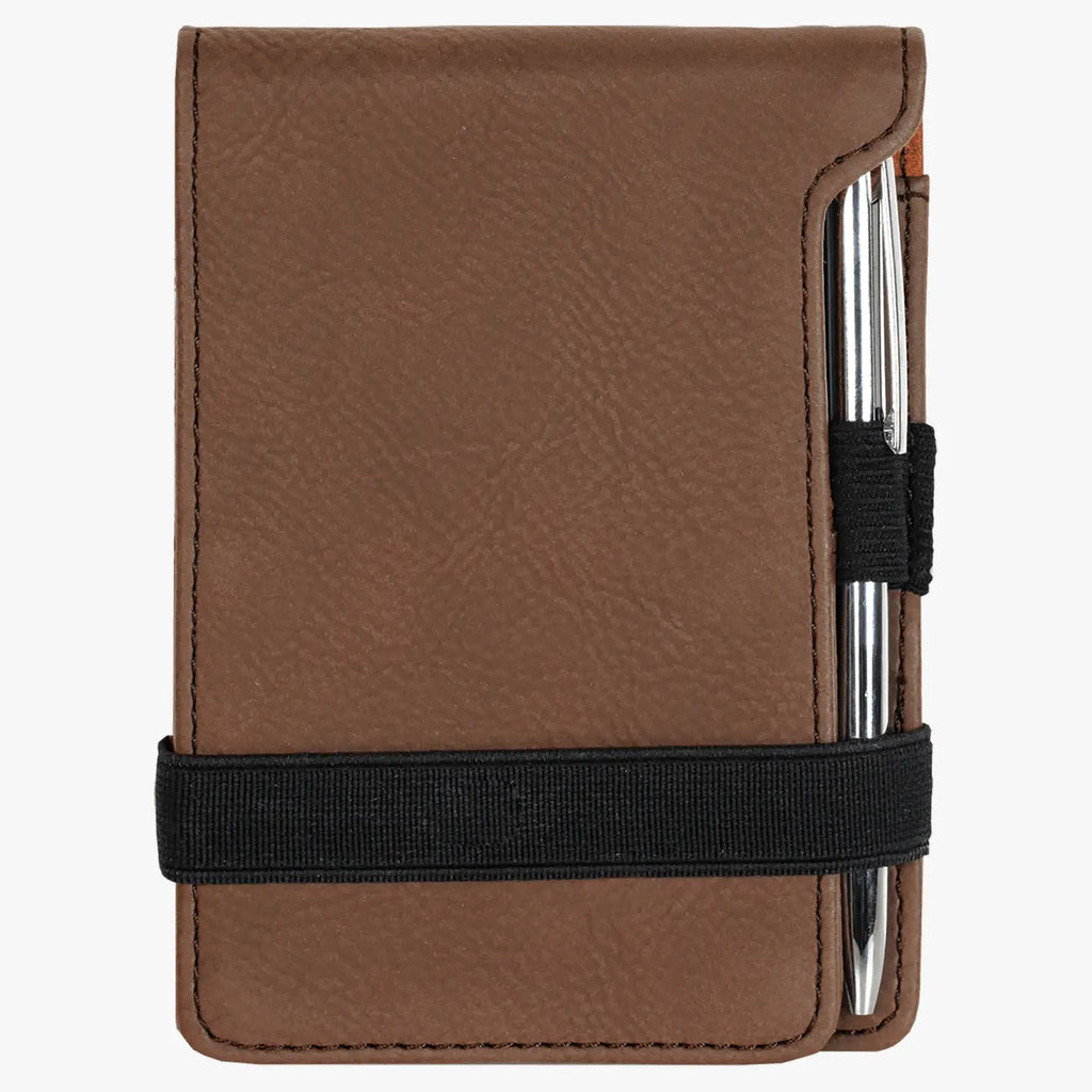 Leatherette Mini Notepad with Pen