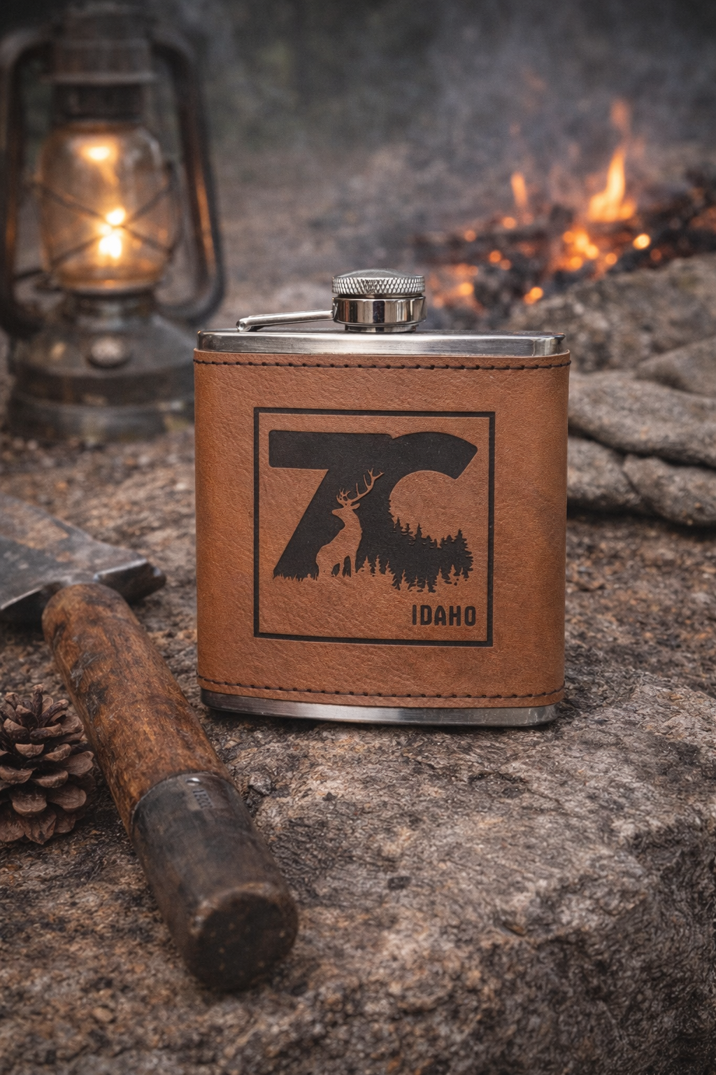NEW! - Faux Leather 6 oz. Flask