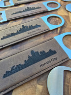 Custom Laser Engraved Leatherette Bottle Opener for Corporate Gifts, Souvenir Gifts, Visitor Centers
