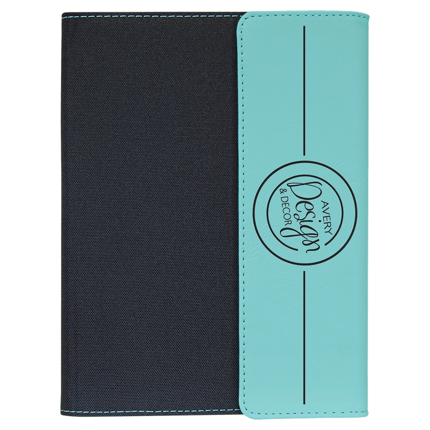 7" x 9" Leatherette / Gray or Black Canvas Portfolio