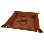 6" x 6" Leatherette Snap Tray