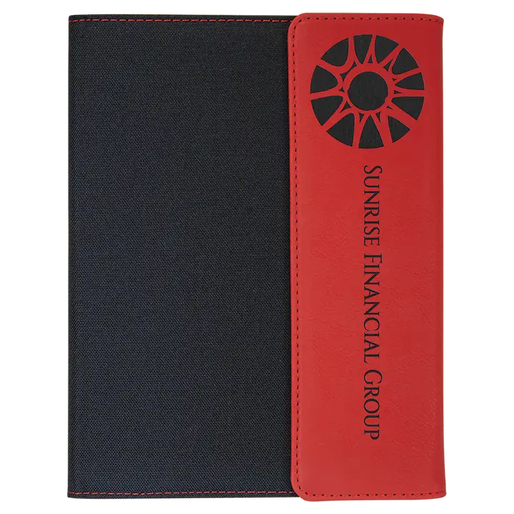 7" x 9" Leatherette / Gray or Black Canvas Portfolio
