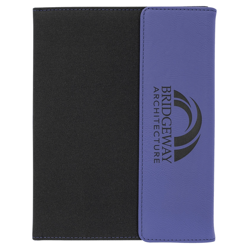 7" x 9" Leatherette / Gray or Black Canvas Portfolio
