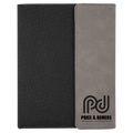 7" x 9" Leatherette / Gray or Black Canvas Portfolio