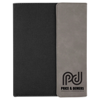 7" x 9" Leatherette / Gray or Black Canvas Portfolio