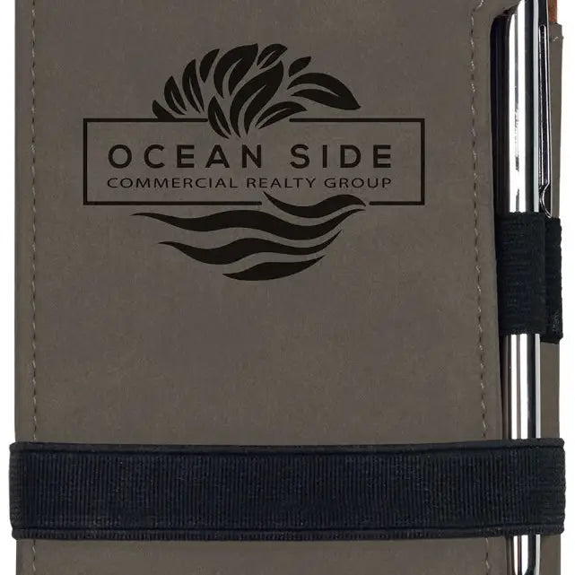 Leatherette Mini Notepad with Pen