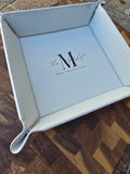 6" x 6" Leatherette Snap Tray