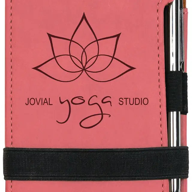 Leatherette Mini Notepad with Pen