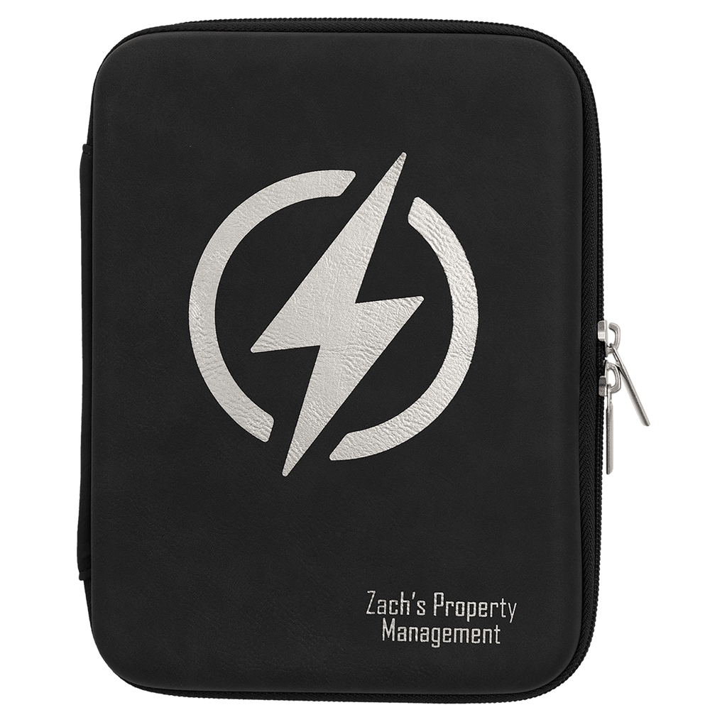 8 1/2" x 6" x 1 3/4" Leatherette Cord Organizer Case