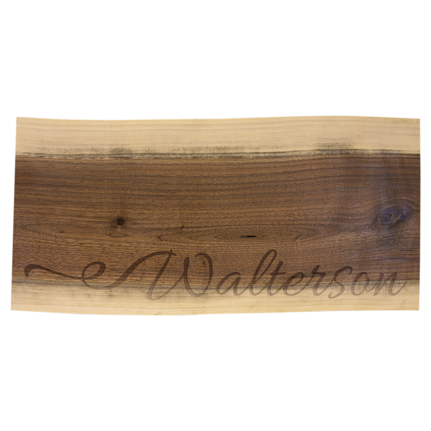 Personalized 18"x 8" Black Walnut Cutting and Charcuterie Board