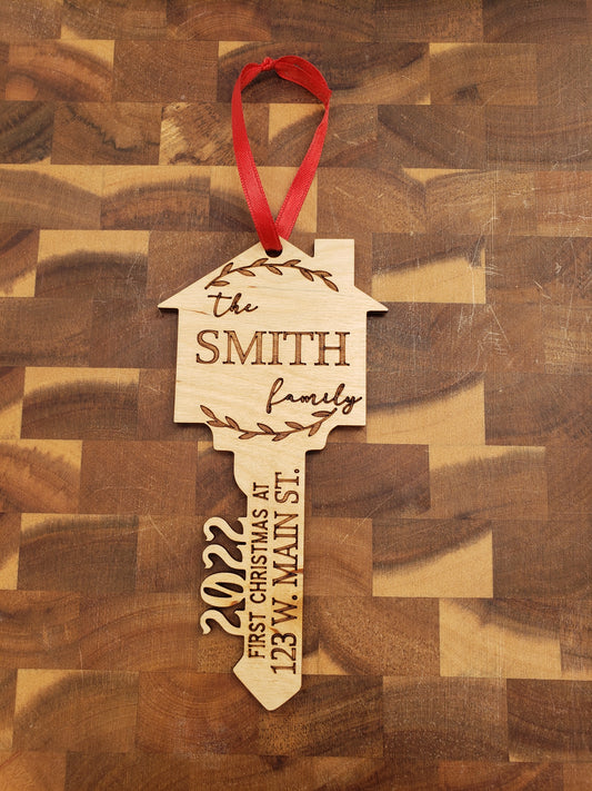 Personalized First Christmas Key Ornament