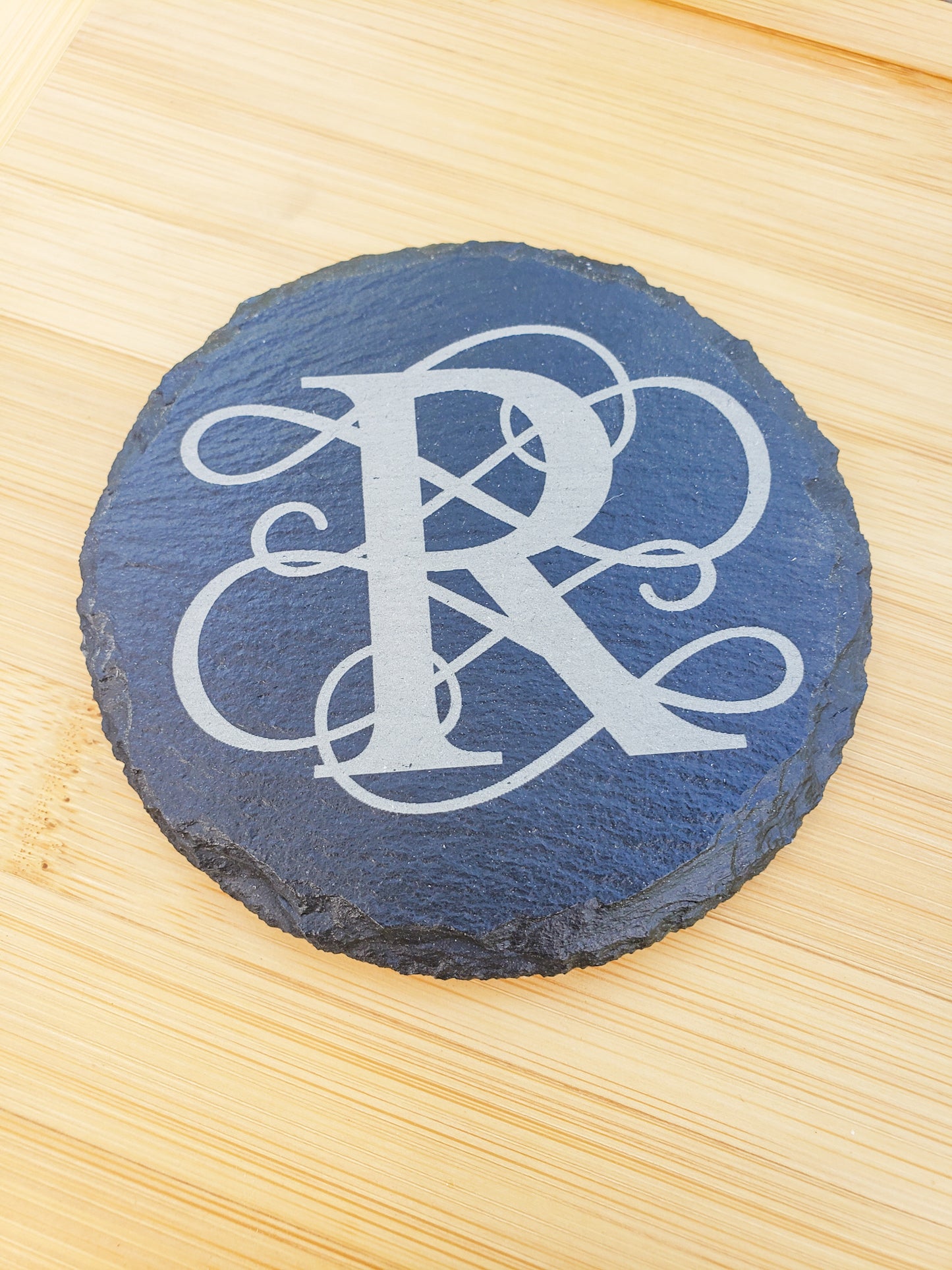 Set of 2 Personalized Slate Coasters