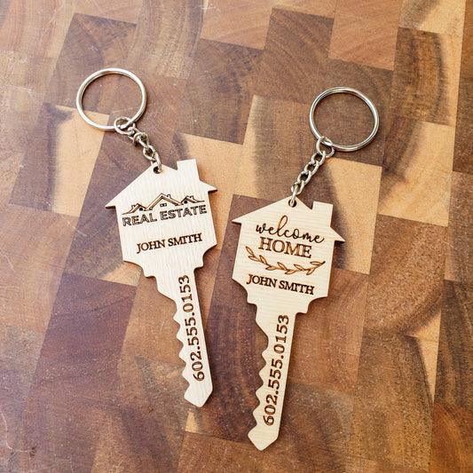 48 Pack of Real Estate Agent Personalized "KEY" Keychains