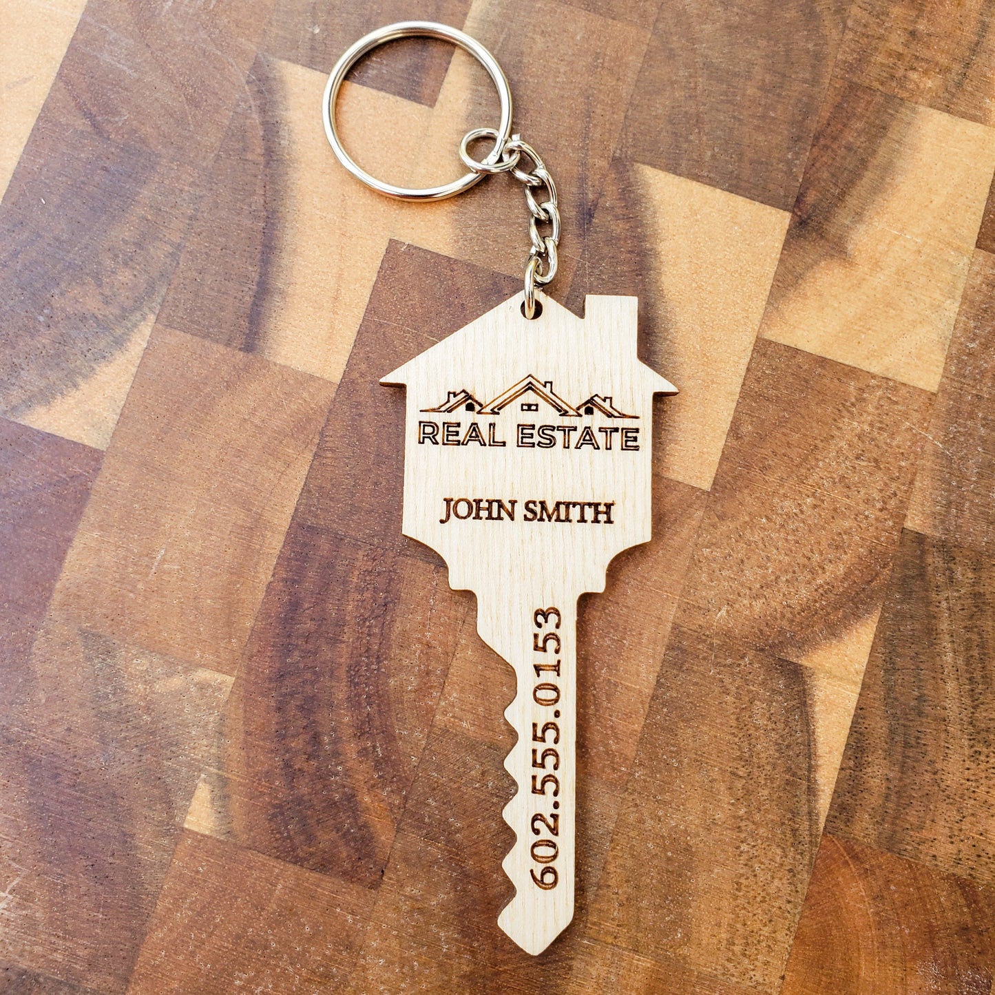 48 Pack of Real Estate Agent Personalized "KEY" Keychains