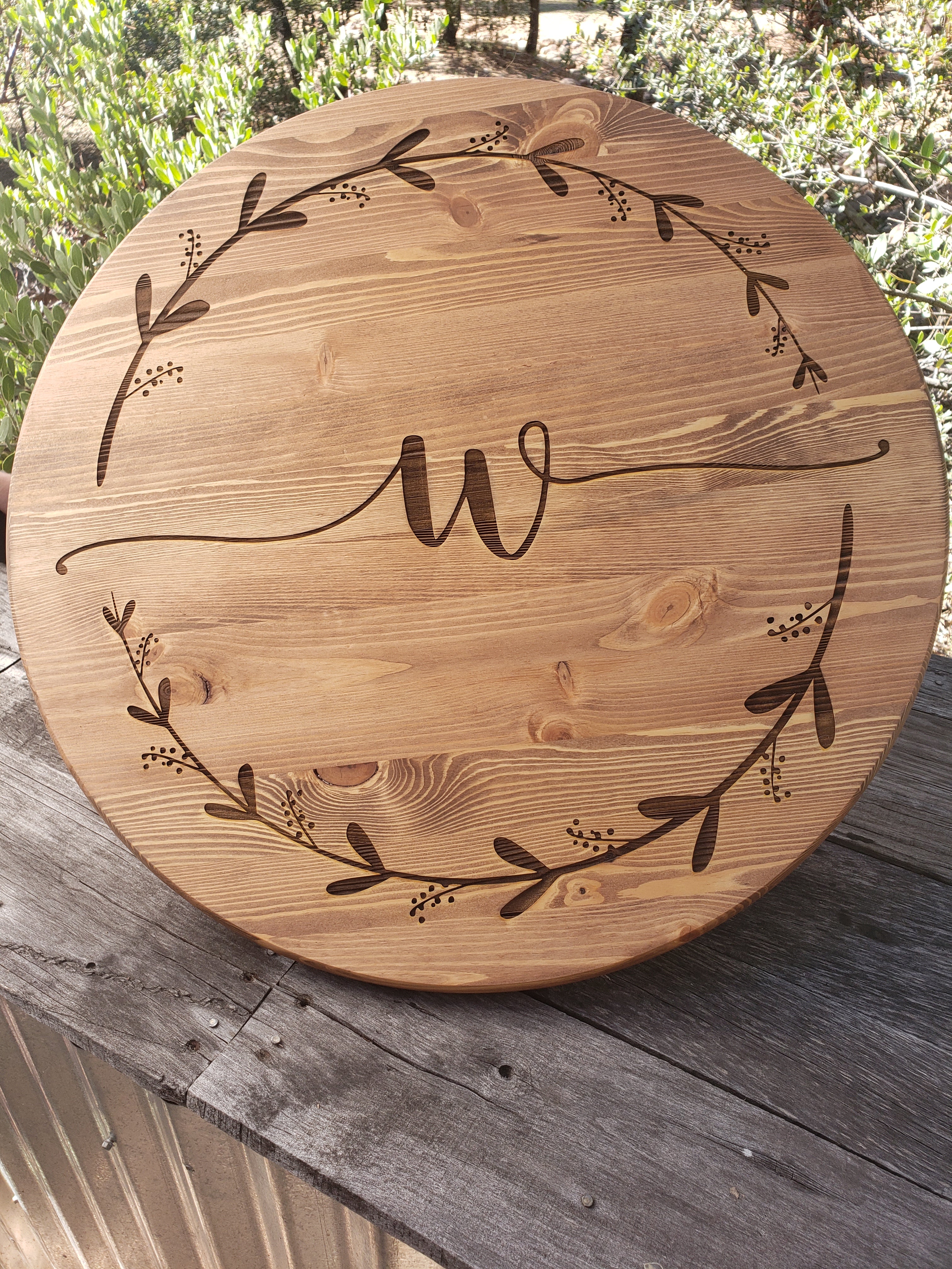 NEW! - Custom 24" Round Wooden Board