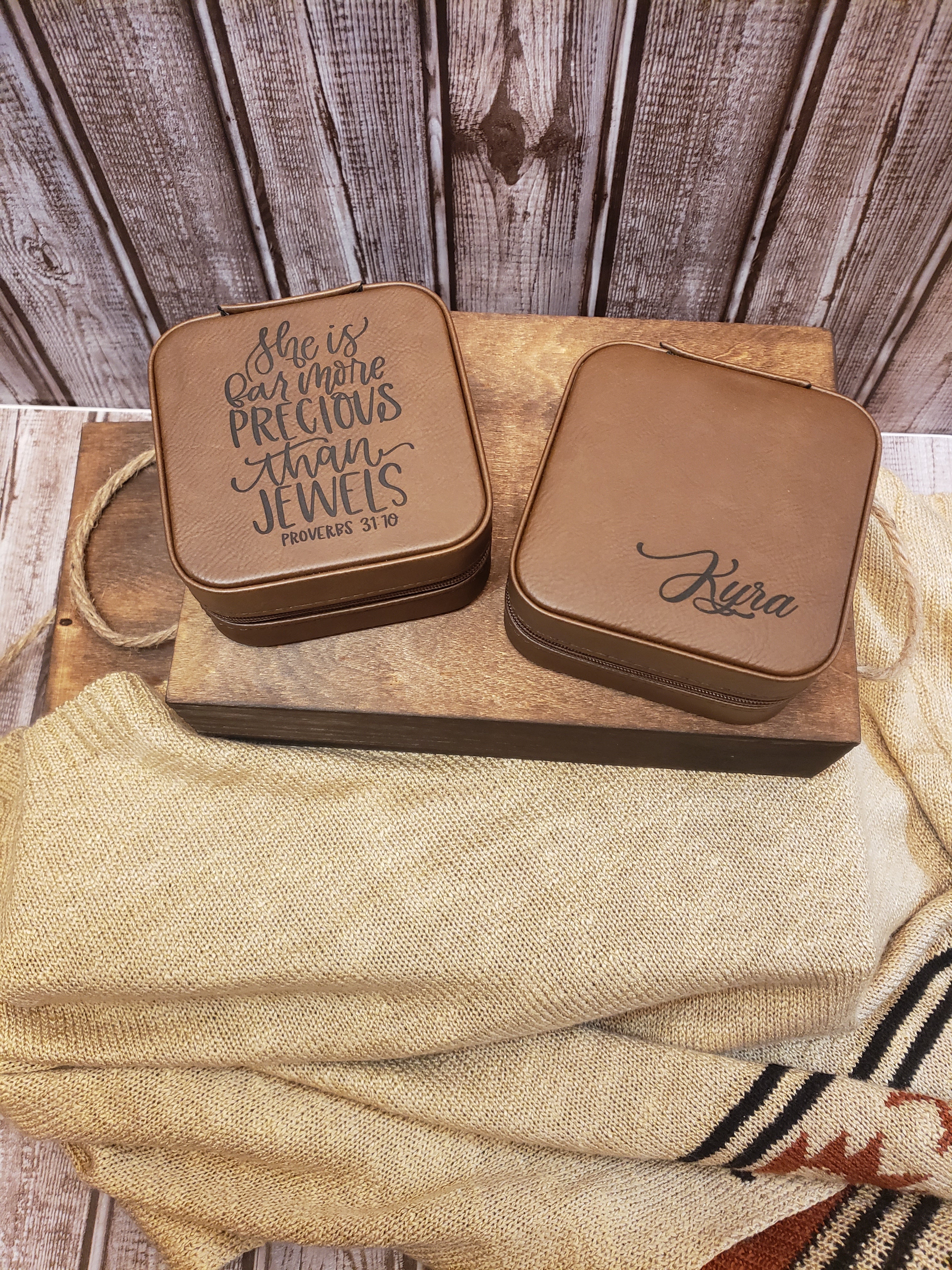 NEW! -  Faux Leather Travel Jewelry Box