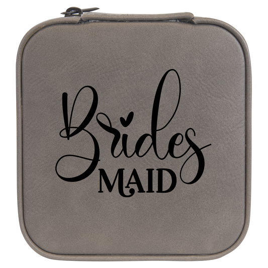 Bridesmaid Faux Leather Travel Jewelry Box