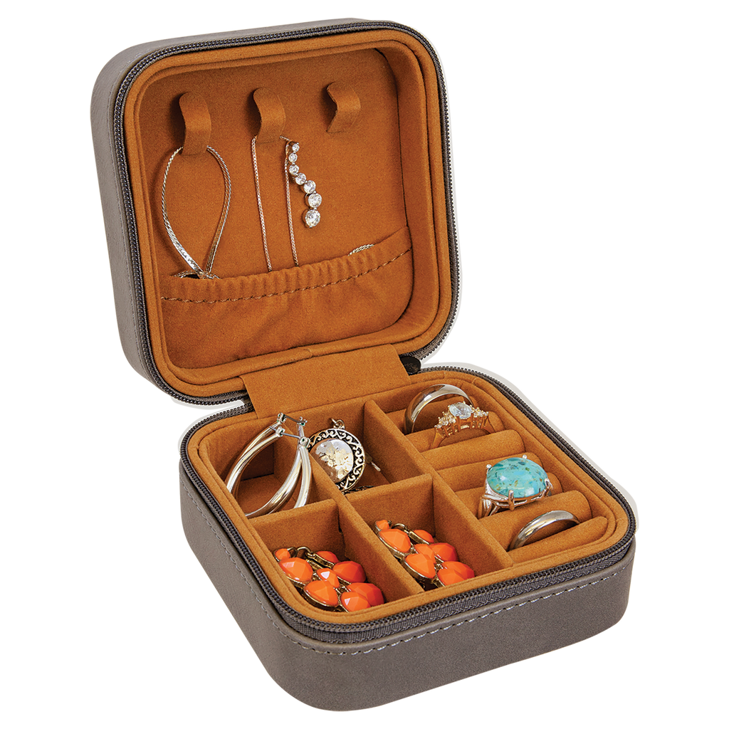 NEW! -  Faux Leather Travel Jewelry Box
