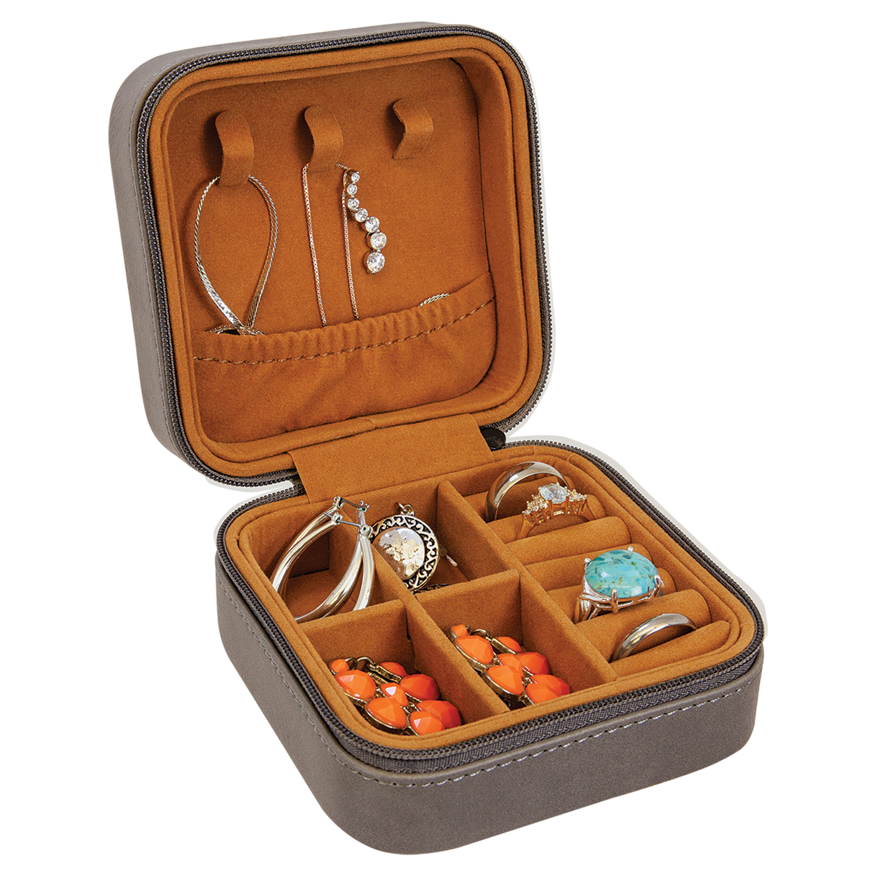 NEW! -  Faux Leather Travel Jewelry Box