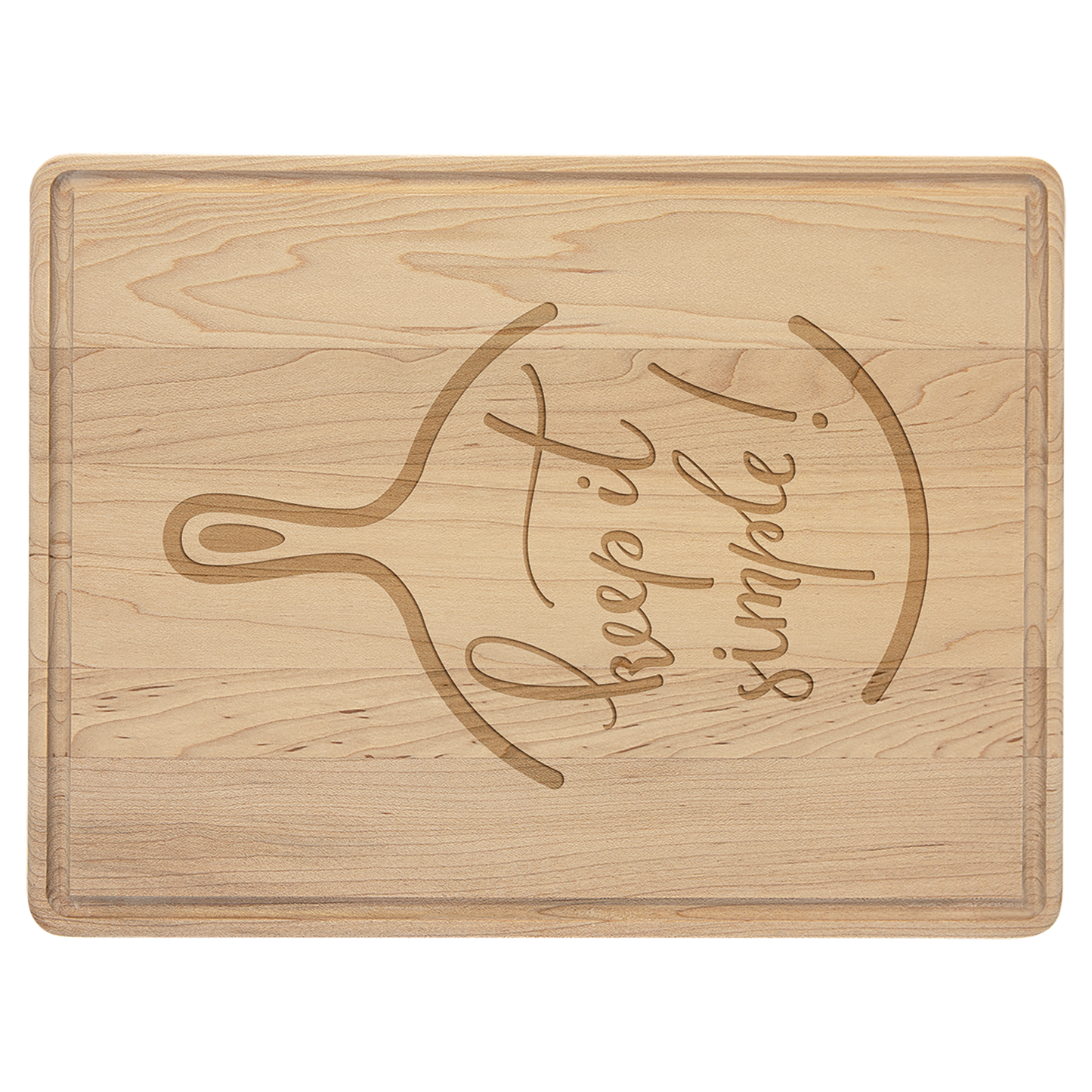 Personalized 11" X 8" Maple Drip Ring Cutting Board