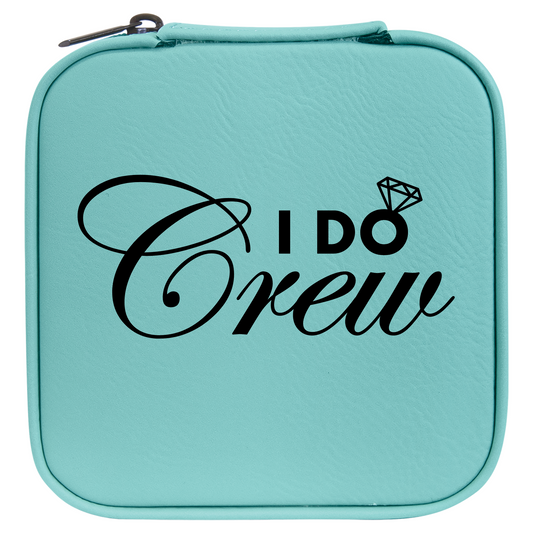 I Do Crew Faux Leather Travel Jewelry Box